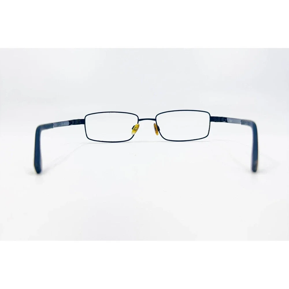 Flexon Eyeglasses Mens Black E1050 001 Rectangular Metal Frames 54-18-145